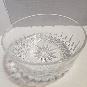 Set Of 5 Arcoroc Vintage Clear Glass Bowls Starburst Pattern & Diamond Texture